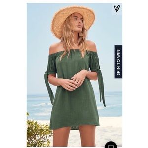 Off the shoulder tie dress